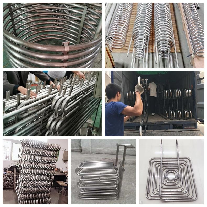 Titanium coil pipes