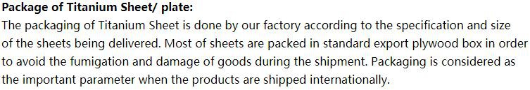 titanium plate package