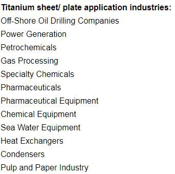 Titanium plate applications