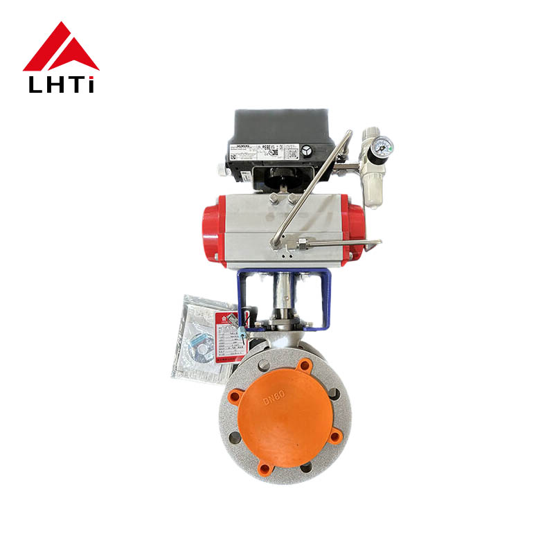 Titanium Electric V-Port Ball Valves TA1 TA2 8 Inch Ball Valve Class 150 DN 15-250 for Water Supply 0