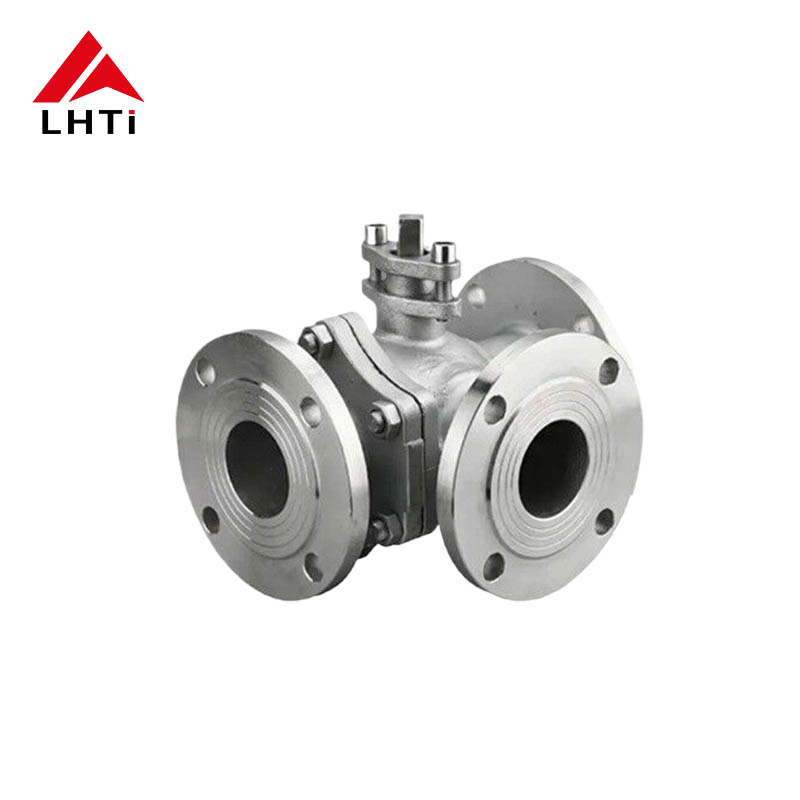 Titanium 3 Way Ball Valve for Chemical and Power Industry TA1 TA2 PN16 PN 25 6 Inch Ball Valve 0